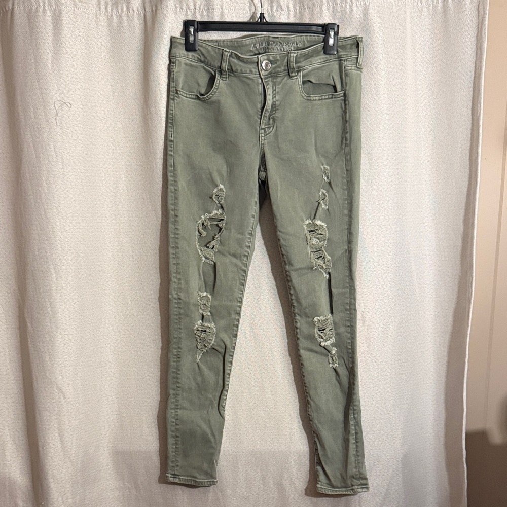 American Eagle Outfitters Olive Skinny Jeans